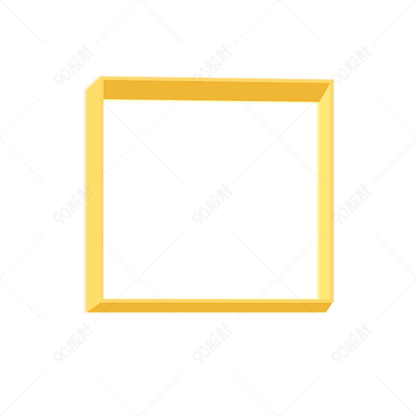 产品框方框方形黄色立体框
