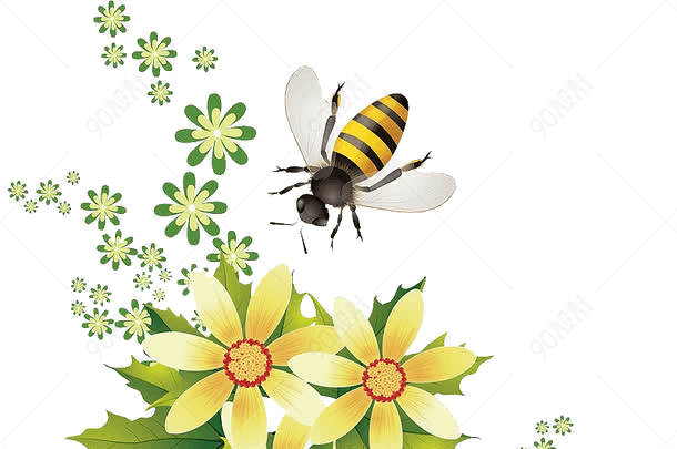 采花粉的蜜蜂