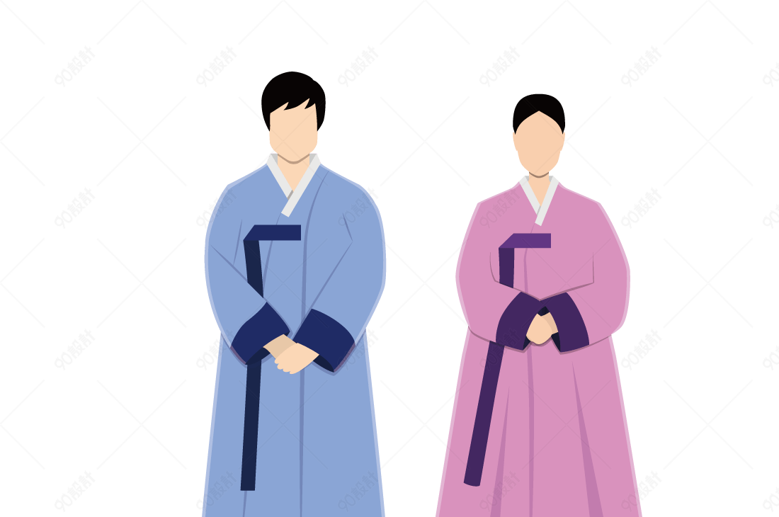 朝鲜男女服装【免抠元素png-90设计网