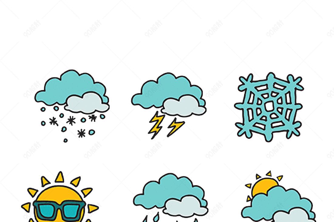 天气预报阴天卡通图标的简单介绍