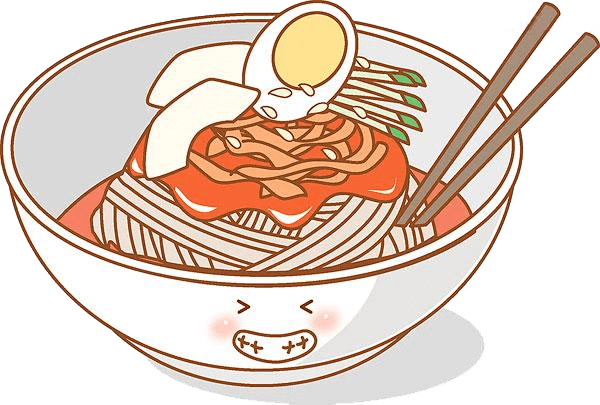 卡通手绘面条拉面美食png元素