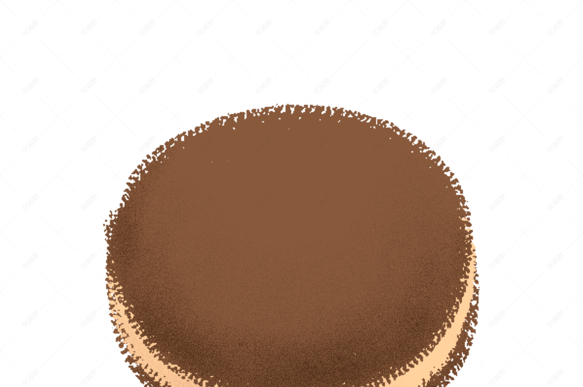 铜锣烧 咖色 美食 点心 插画 png