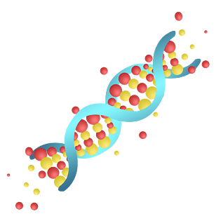 生物学插画pngpsd2000*2000蓝色dna化学分子模型科技科学研究护肤品