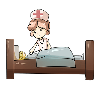 画pngpsd2000*2000医生给病人做磁共振检查的卡通免抠图pngpsd2000*