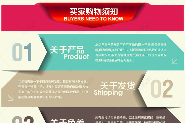 详情页页尾7天无理由退货+售后