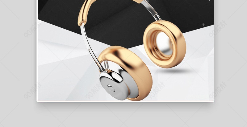 黑色大气时尚唯美数码耳机耳麦直通车主图【主图直通车jpg】-90设计网