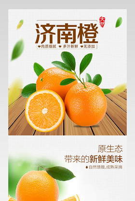 淘宝天猫橙子水果简约详情页psd模板下载
