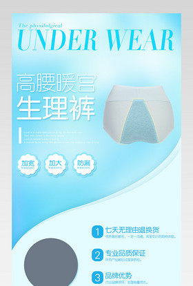 唯美时尚女装女性内裤内衣详情页模板PSD