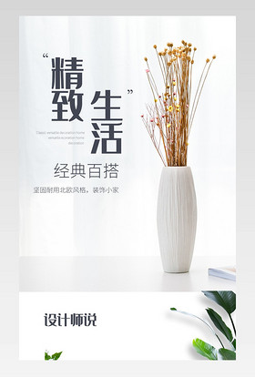北欧风小清新鲜花园艺居家工艺品摆件绿植花瓶花盆创意详情页