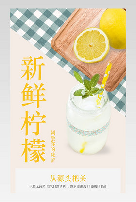 日常通用简约小清新柠檬水果详情页描述页面