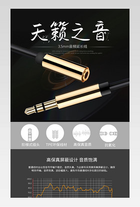 音频延长线3.5mm公对母 手机电脑耳机音箱响加长连接线转接线支持带麦克风线控抖音录歌转接头