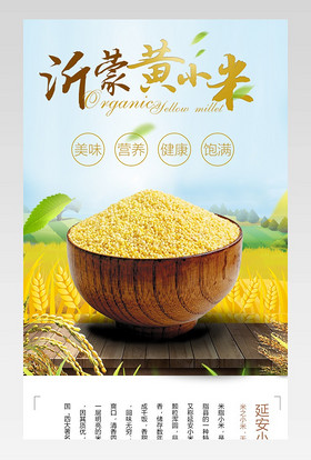 清新简约农食品黄小米详情页设计