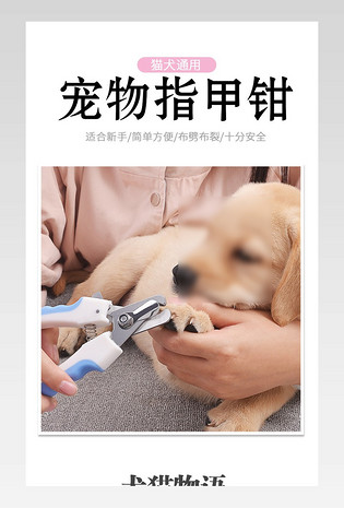 宠物狗狗猫咪指甲钳剪指甲详情页面设计
