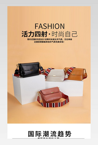 箱包 女包 小包  时尚 简约 大气  棕色  白色 黑色 咖啡色  红色 撞色 宽肩带 金属 