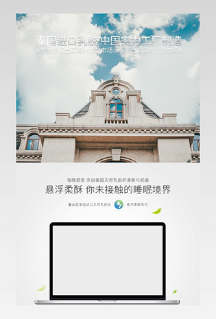 炫酷淘宝天猫乳胶枕枕头枕芯详情页psd