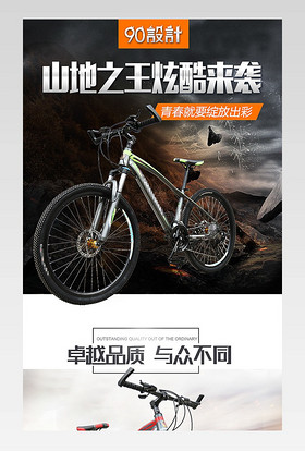 山地车自行车运动户外健身器材跑步机健身器烧烤架单车零件骑行装备公路车望远镜登山包 帐篷户外军迷用品骑行车深色黑色详情页