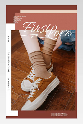 简约小清新女士堆堆袜秋冬袜子详情页