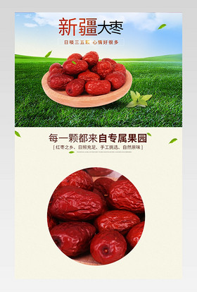 冬枣新疆红枣骏枣详情页描述设计产品描述页通用 