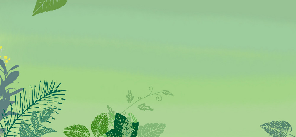 绿色清新手绘植物海报背景