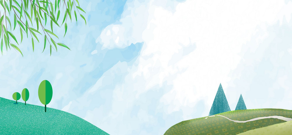 小清新夏日郊游背景