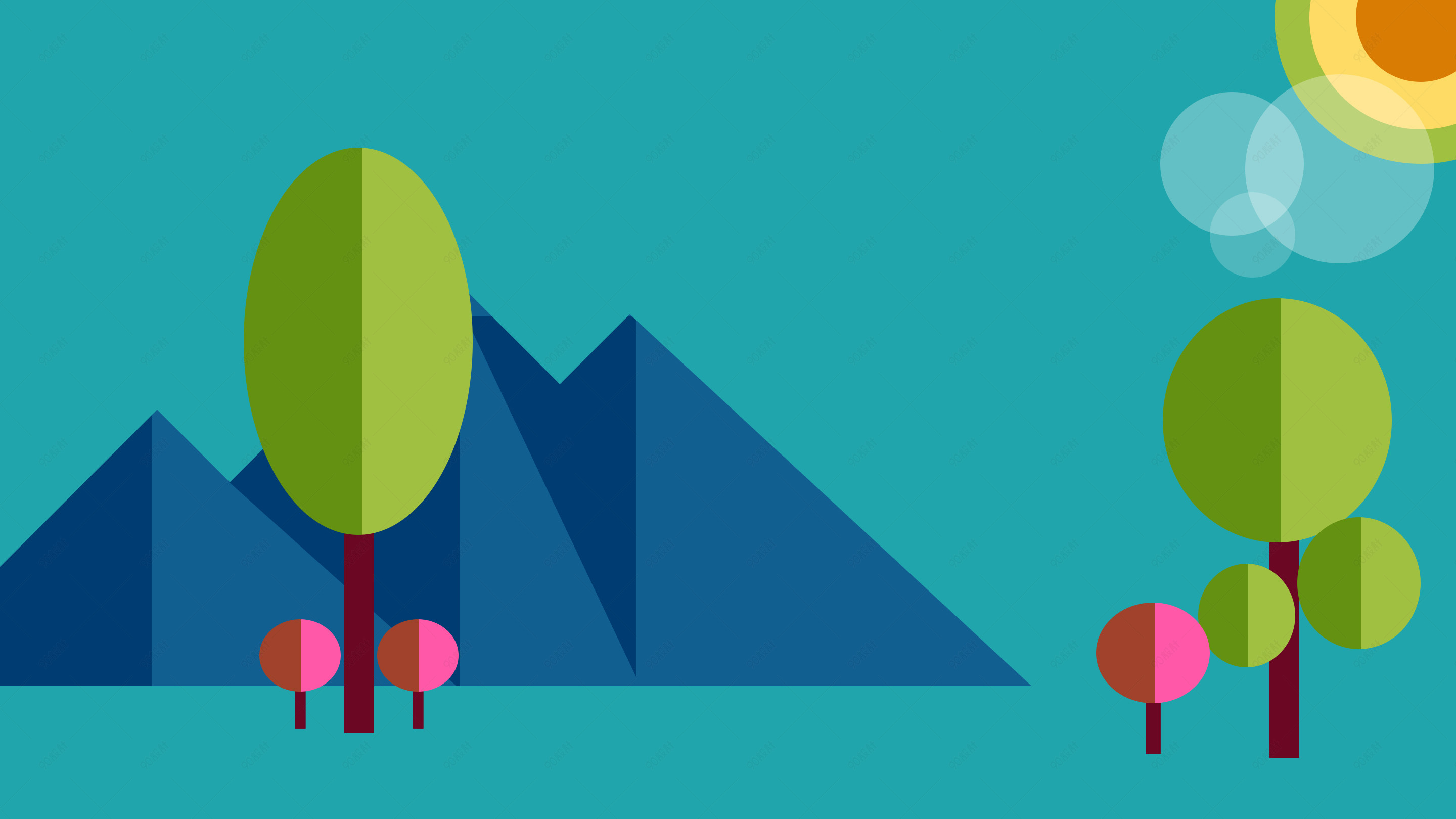 简约扁平化海报背景