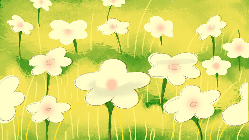 小清新花海背景