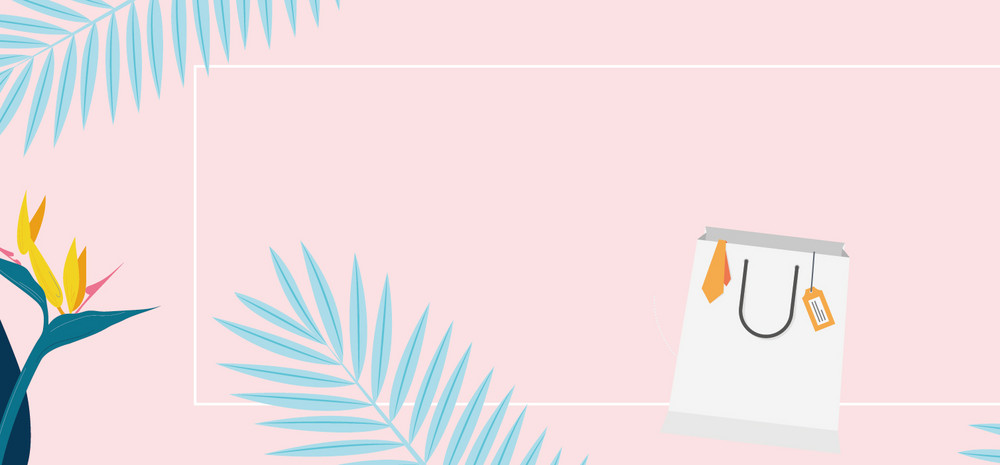 夏日促销女装唯美简约banner背景