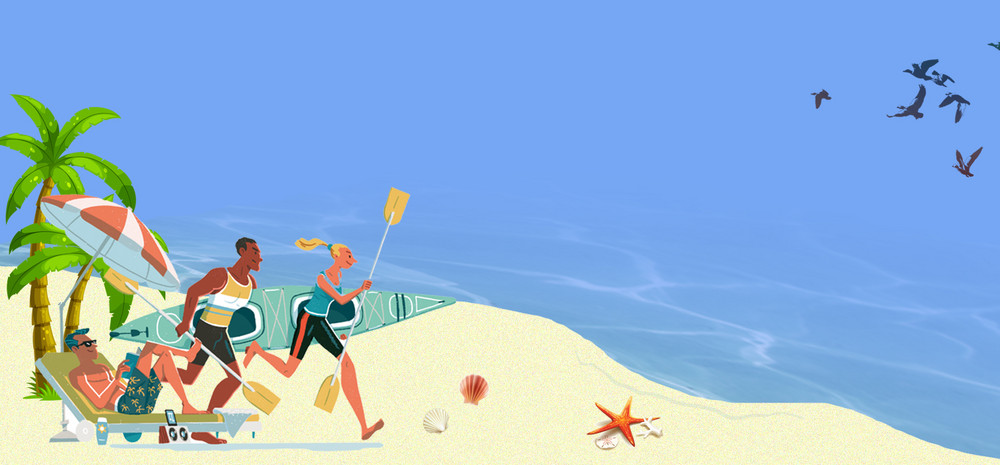 卡通海边窗户化妆品海报背景已下载3次1920x1200清新夏日海边背景已