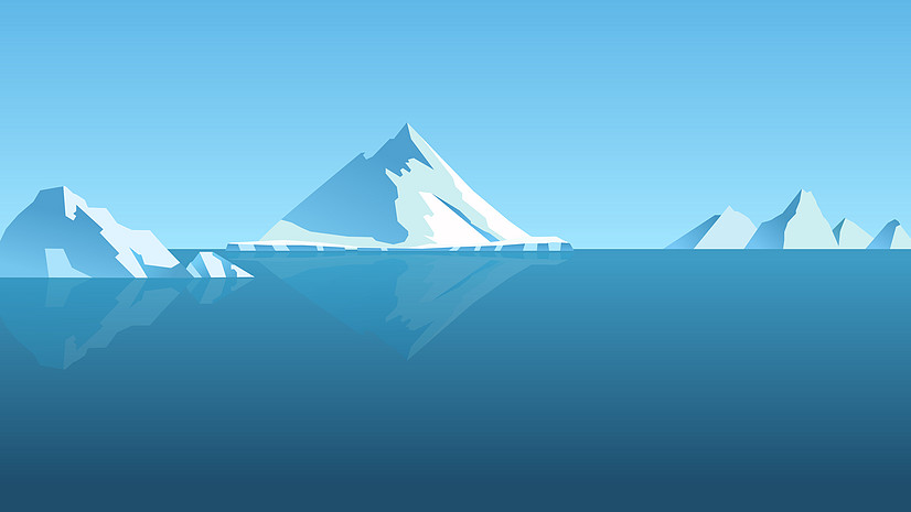 手绘冰川海报背景