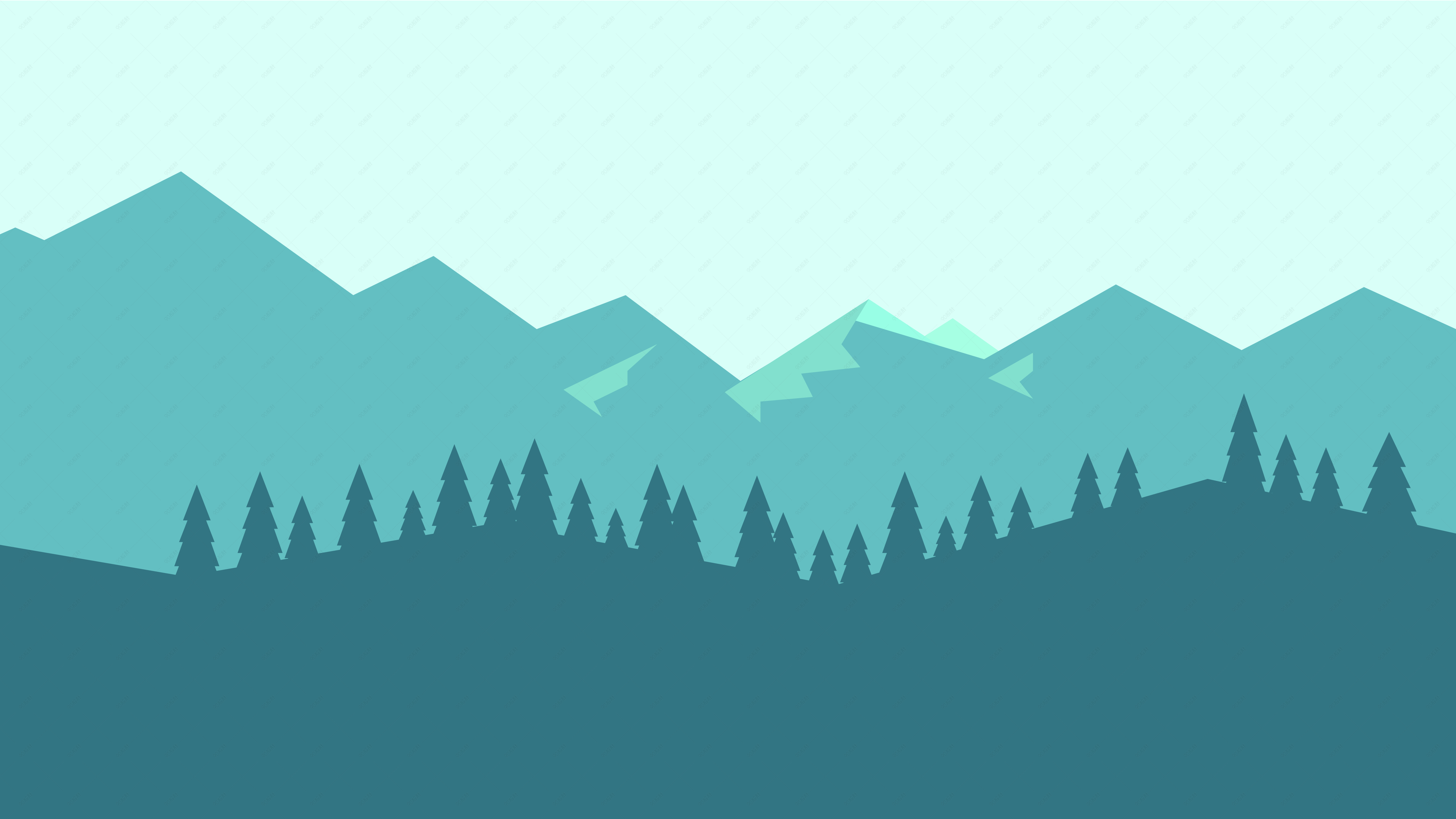 手绘丛林海报背景