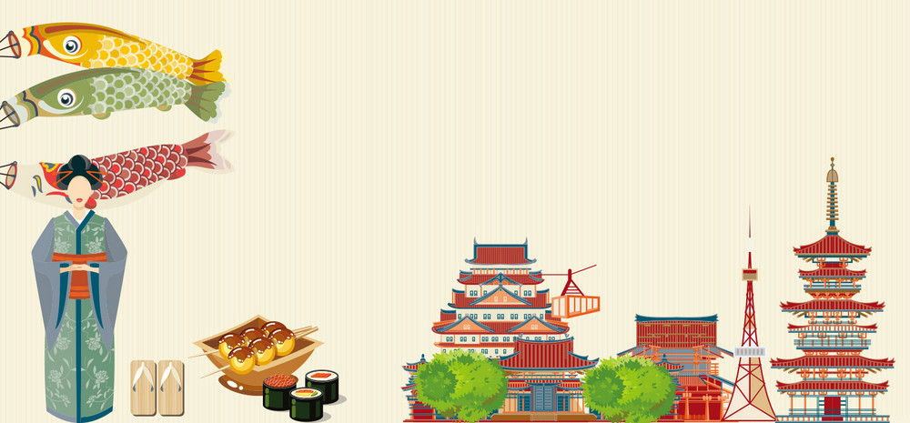 日本文化ppt背景图图片