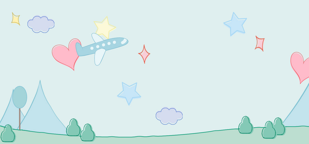小清新卡通手绘淘宝banner背景