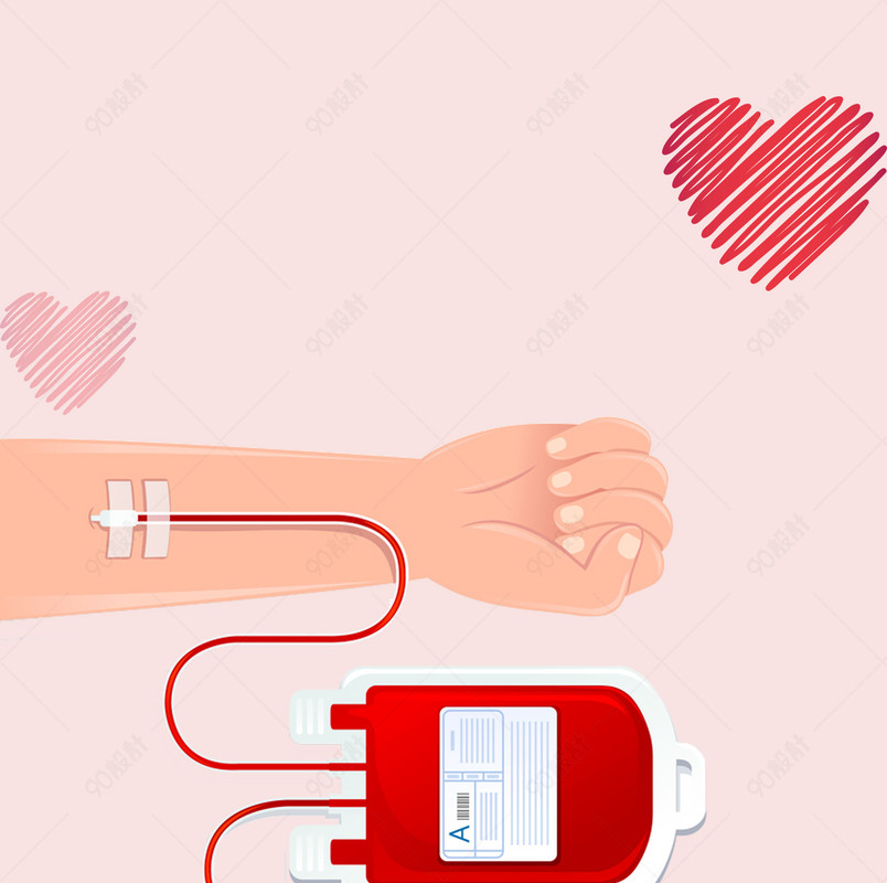 扁平献血公益广告背景