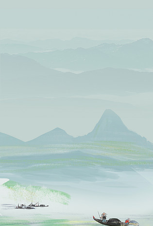 古风水墨山水房屋背景3已下载3次1920x1200古风远山水墨海报背景下