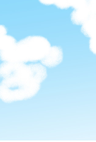 手绘简约蓝天白云海报背景