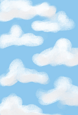 简约蓝天白云海报背景