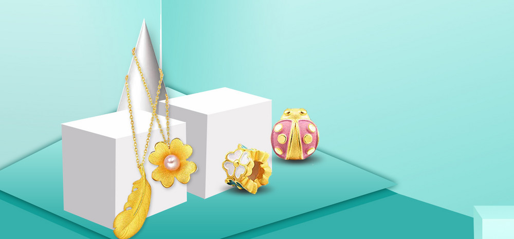 蓝色清新文艺珠宝banner海报背景