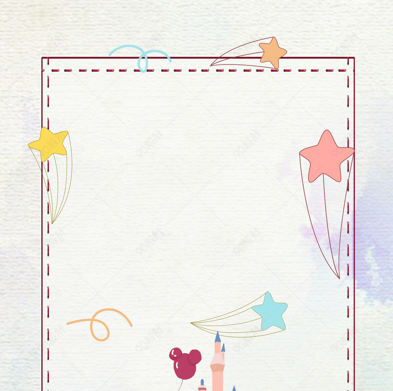 粉色旅游迪士尼背景