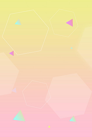 黄色渐变小清新简约三角背景