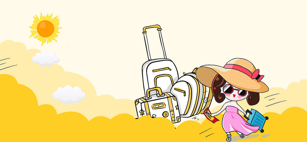 小女孩卡通背景