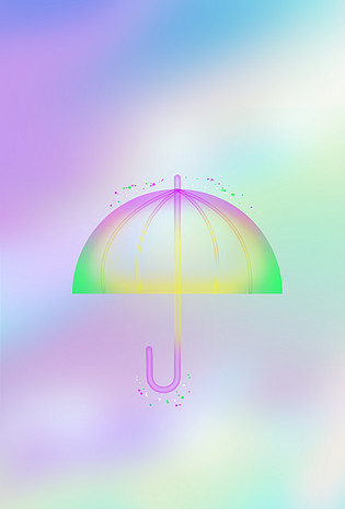雨伞背景已下载3次1920x1200八月扁平几何蓝黄色海报背景免费下载已
