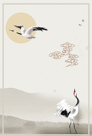 仙鹤背景