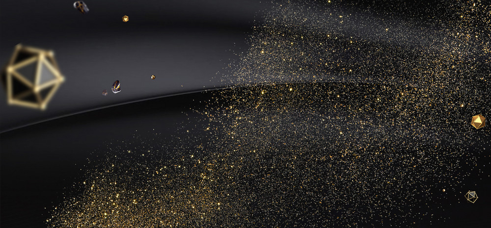 淘宝天猫节日狂欢黑金海报背景图设计psd