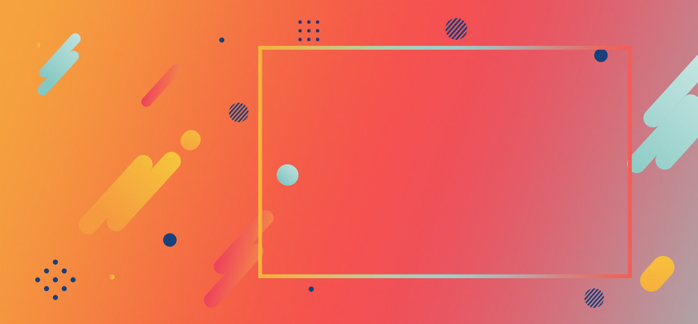 双十一几何渐变黄红绿渐变背景