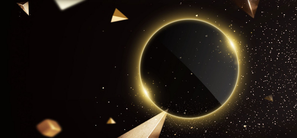 简约质感黑金光效背景