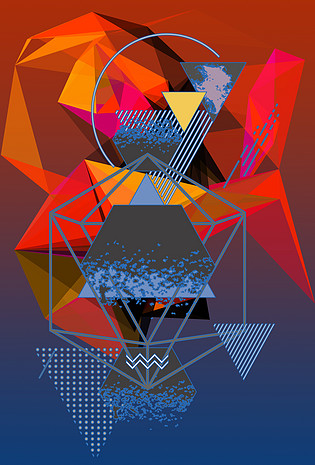 简约创意几何渐变波普风格线条通用背景