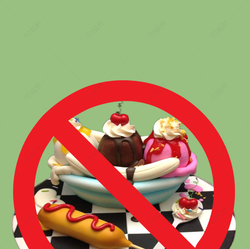 绿色禁止暴饮暴食糖尿病广告背景