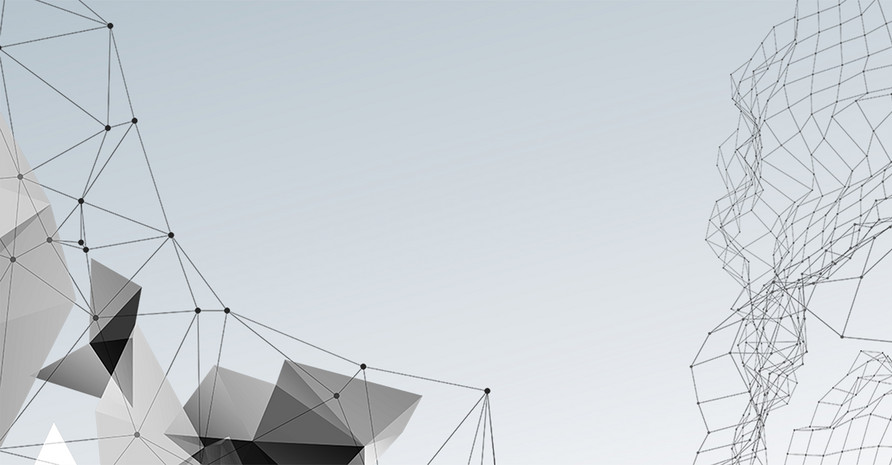 科技扁平点线黑白几何海报