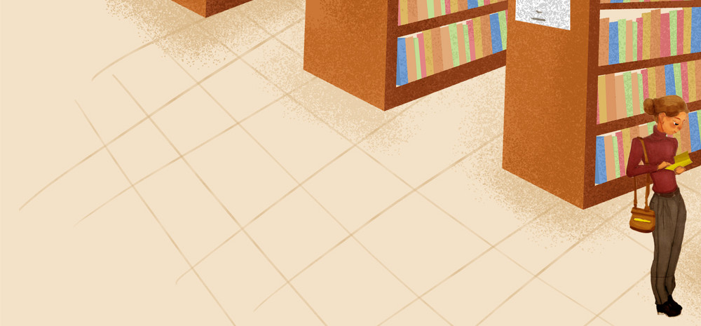 图书馆之旅已下载3次1920x1200冬日人与宠物室内插画背景已下载3次