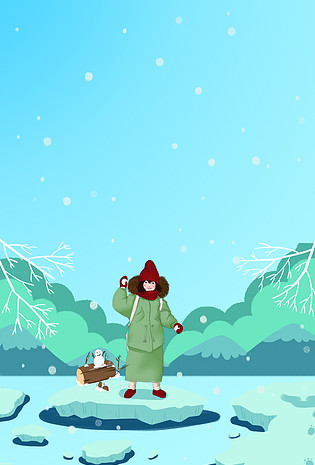 下雪天背景